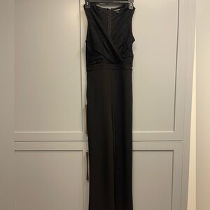 Express Black Lace Wide Leg Jumpsuit XS Elegant Formal